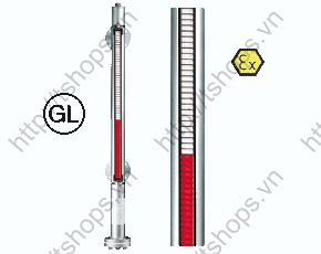 Bypass Level Indicator NBK with ATEX and GL 