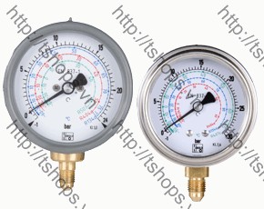 Bourdon tube pressure gauges for refrigerants MAN-T