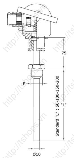 THERMOCOUPLE FOR EXHAUST GAS TEMP. MEASUR MTG