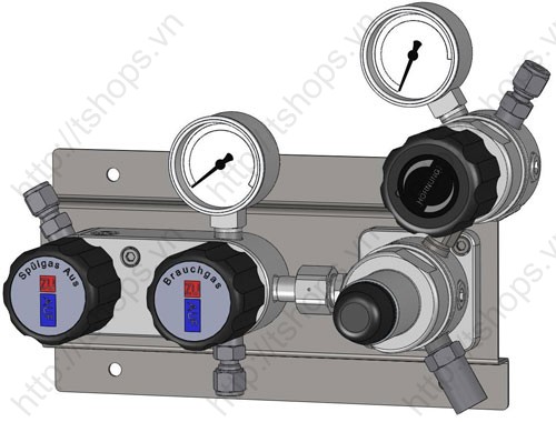 Gas supply panel HP 231 Frontline dual stage with internal purging 