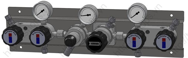 Gas supply panel HP 250 Frontline single stage with automatic changeover 