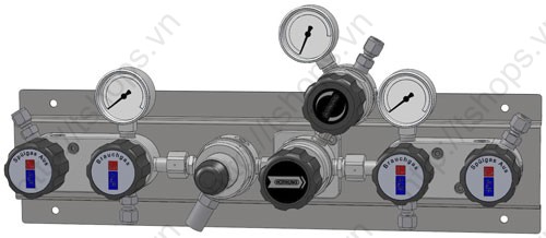 Gas supply panel HP 251 Frontline dual stage with automatic changeover