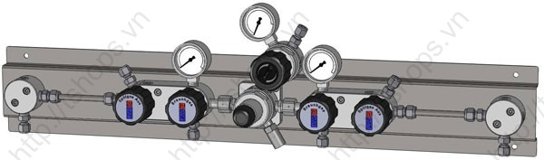 Gas supply panel HP 261 Frontline dual stage with manual changeover