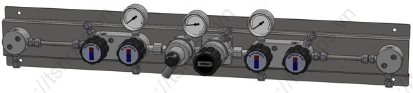 Gas supply panel HP 262 Frontline single stage with automatic changeover