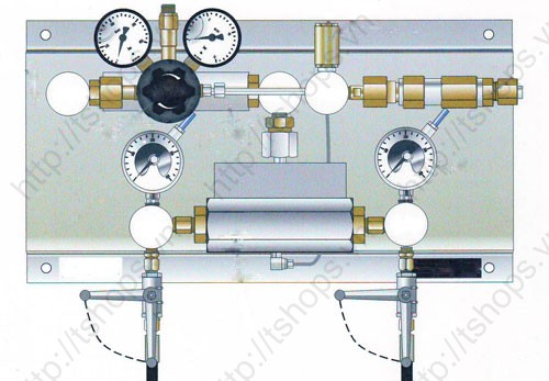 Gas supply panel HP 276 Acetylene 2.6 single stage with automatic changeover