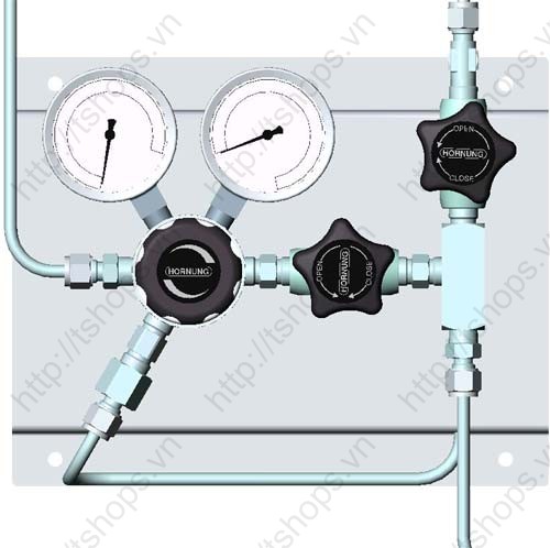Gas supply panel HP 202 single stage with internal purge system