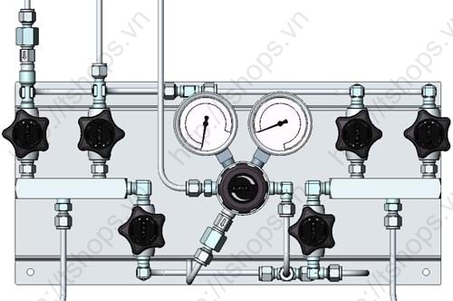 Gas supply panel HP 214 single stage with external purge system