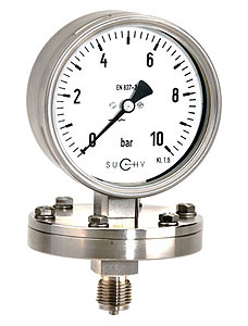 Pressure gauges with diaphragm - stainless steel