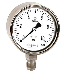 All stainless  steel pressure  gauges for  special safety  with or without  glycerine filling MR 36 /MR 36 F - NS 100, 160