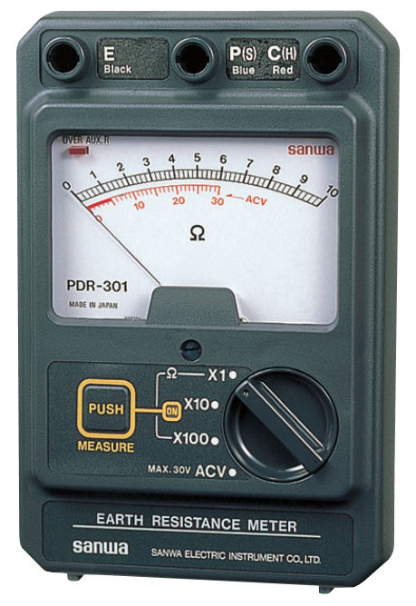 Máy đo điện trở đất Sanwa PDR-301 (10/100/1K ohm)