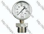 All Stainless Steel Bourbon Tube Pressure Gauge with Mambrane Diaphragm MAN-RD...DRM-600