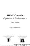 Hvac Controls: Operation And Maintenance, Third Edition 