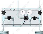 Gas supply panel HP 212 single stage with internal purge system