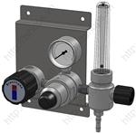 Point of use regulator HP 456 Frontline Wall mounting with flowmeter (Expandable)