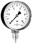 Pressure gauges with 10% Bourdon tube standard version