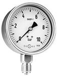 Heavy duty pressure gauges with Bourdon tube